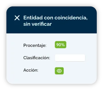 Sección de configuracion de porcentaje para coincidencias en watchlyst